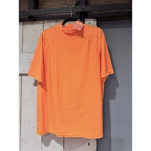 NWT UV Skinz UPF 50+ Sun Wear Orange Short Sleeve T-Shirt Unisex Adult XL‎